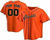 Men's San Francisco Giants Customized Orange Cool Base Jersey,baseball caps,new era cap wholesale,wholesale hats